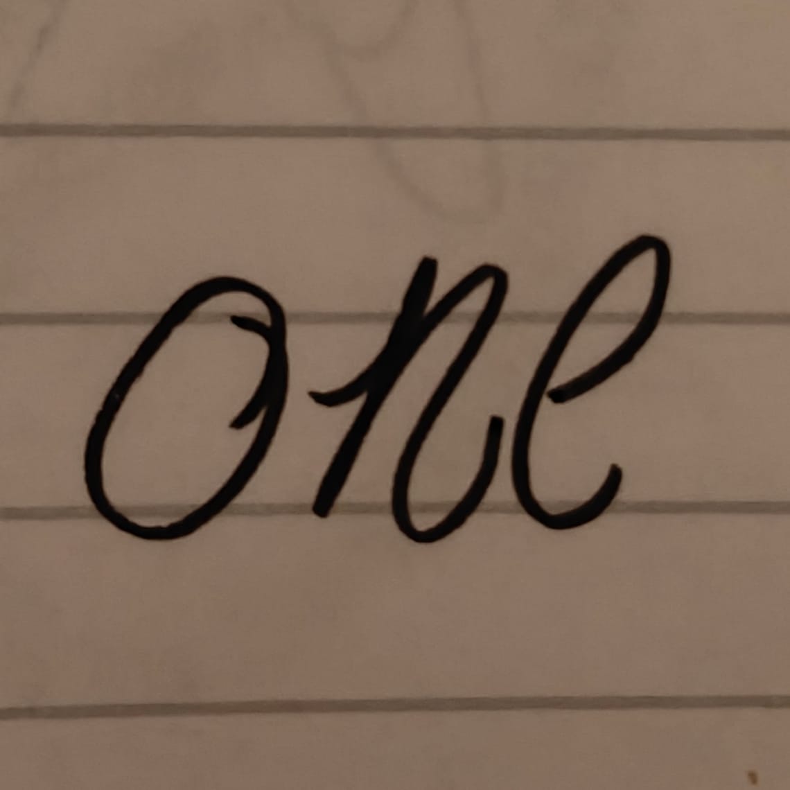 one