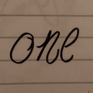 one